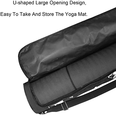Rock and Roll Poster Yoga Mat Bags Full-Zip Yoga Carry Bag for Mulher Men, Exercício portador de tapete de ioga com cinta ajustável
