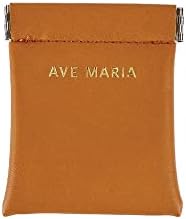 Seja uma bolsa de Rosário Maria Ave Maria | Bolsa de rosário de couro vegano católico | Bolsa do rosário para mulheres