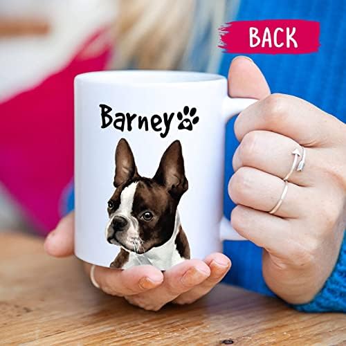Caneca de cachorro de Boston Terrier personalizada, canecas de café personalizadas de Boston Terrier, caneca personalizada, caneca de
