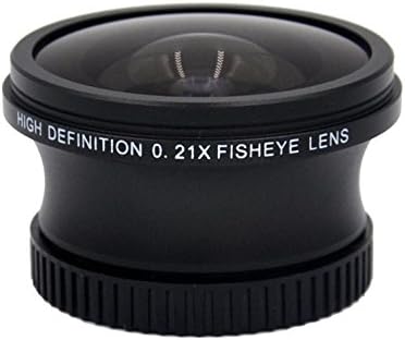 Sony hdr-xr500v 0,21x lente de olho de peixe de alta qualidade + NWV pano de limpeza de micro fibra direta