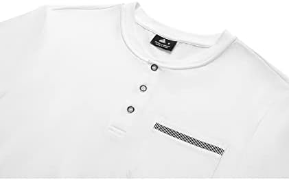 Iluminação geek masculina camisas de henley botão de manga curta camisetas para homens casuais slim fit summer camisetas
