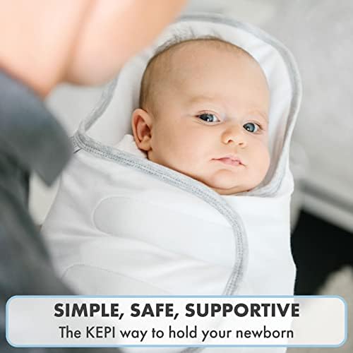 Kepi ​​Baby Support Swaddle - Blanket Wrap para recém -nascidos e bebês, patenteado e seguro,