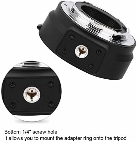 Anel adaptador, preto de 1/4 Adaptador de lente Ring MK-C-AF4 Focus Adapter Ring para câmeras de montagem EOS-M para lente