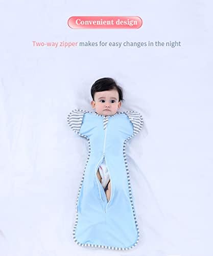 BYCC BYNN 2 Pack Sack Sack Sack com manga alta, transições para saco de dormir vestível sem braços para o bebê pacify