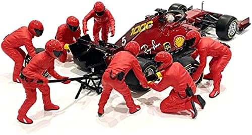 Fórmula 1 F1 Pit Crew 7 Figurine Set Team Red Release II para modelos de escala de 1/18 por American Diorama 76553