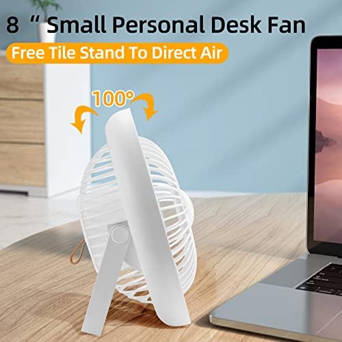 Fengsengshuiqi Small Desk Fan & Night Light 2 In 1, vento poderoso 3 velocidade, baixo ruído silencioso, brilho suave 3, ventilador