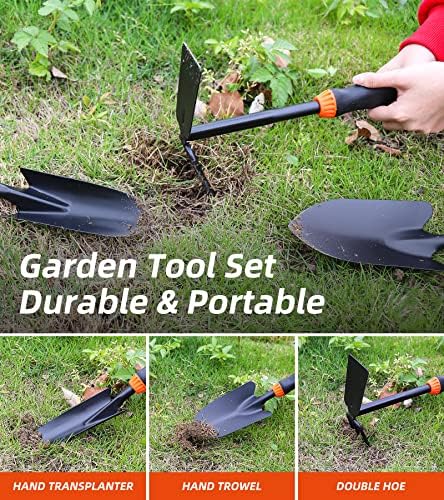 Conjunto de ferramentas de jardim de difflife- Coleção de jardinagem de 9 peças para jardinagem, ferramentas de presentes