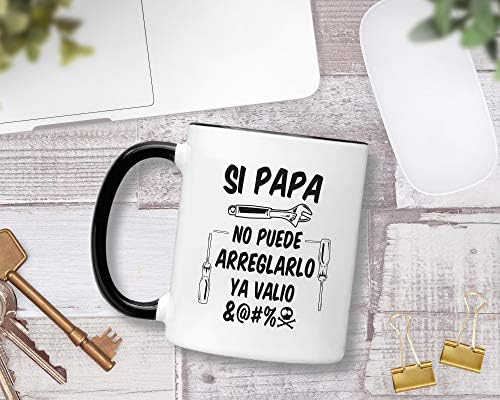 Casitika Regalos Para Papa. Regalos para el dia del Padre. Si Papa no Puede Arreglarlo 11 oz Dad Dad Caneca. Pai espanhol