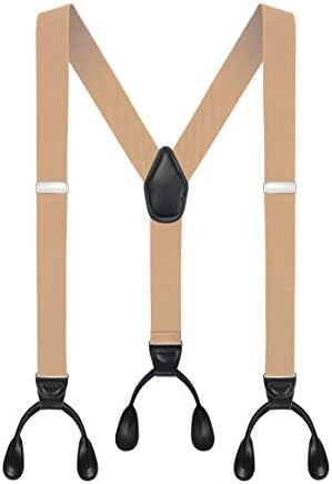 Botão Y-back de 1,4 polegadas de largura Elastic Suspenders ajustáveis