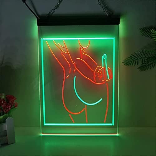 DVTEL Mulheres Naked Ass let Sign LED Modelagem de letras luminosas leves Signboard Painel de acrílico Luz decorativa, 30x40cm