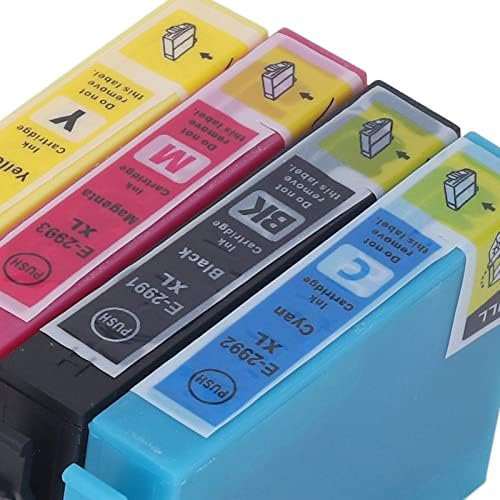 Cartuchos de tinta de 4pcs, acessórios para impressoras de cartucho a jato de tinta, com 4 cores de amarelo de magenta
