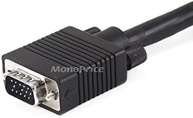 MONOPRICE VGA HD -15 a 5 BNC RGB Video Cable para Cabo de monitor HDTV - Cabo de 6ft & Video - 6 pés - VGA a 3 RCA Adaptador de componentes para projetores, conectores e pinos banhados a ouro e pinos