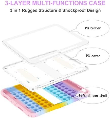Caixa XZC para iPad 10ª geração 10,9 polegadas 2022, caso de proteção robusta à prova de choque pesado para iPad 10,9 polegadas