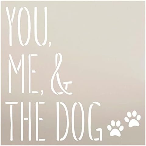 Você e o estêncil de cachorro com estampas de pata por studior12 | DIY PET e decoração de cães | Craft & Paint Farmhouse Home Wood Sinais | Selecione o tamanho