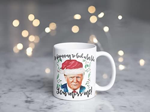 Trump Christmas Funny Coffee Caneca fofa de amor Presente Idéia de coração Inspiração de motivação de 11 onça