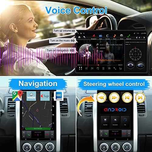 Rotação manual de 13,6 polegadas TESLA TELE DE TONTO DE TESLA para estéreo universal de carro Android com a navegação GPS da unidade de cabeça frontal ajustável incorporada no controle de voz do Carplay/Android