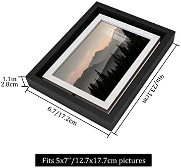 Sumgar Picture Frames 5x7 Bundle de 24 polegadas prateleiras flutuantes