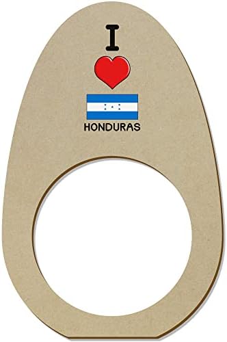 Azeeda 5 x 'eu amo os anéis de guardana de madeira de Honduras'
