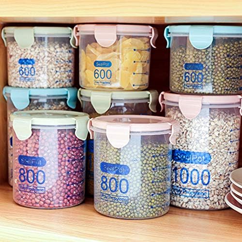 Recipientes de armazenamento de alimentos herméticos de cargas, especiarias transparentes de cozinha, caixa de armazenamento