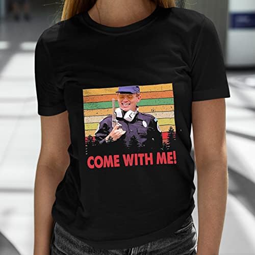 Venha comigo Eugene Tackleberry David Police Academy Camiseta vintage, camisa clássica de filme, camiseta engraçada preta