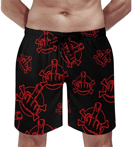 Foda gestos de foda ossos cruzados masculino tronco de natação rápida shorts de banho seco de maiô de banheira shorts shorts