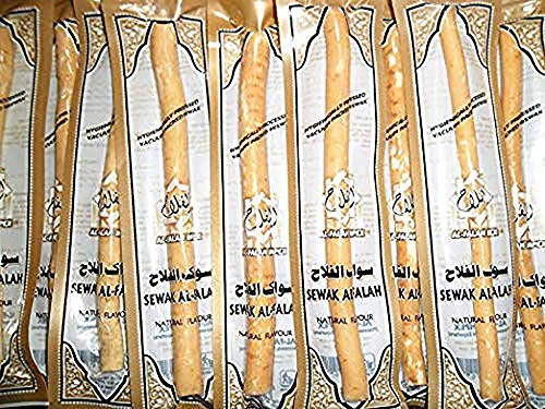 30 PCs al Falah Siwak Meswak Miswak Miswak Arak Peelu Al Falah Mastigando Beck com sabor natural Organic Herbal Toothbrush