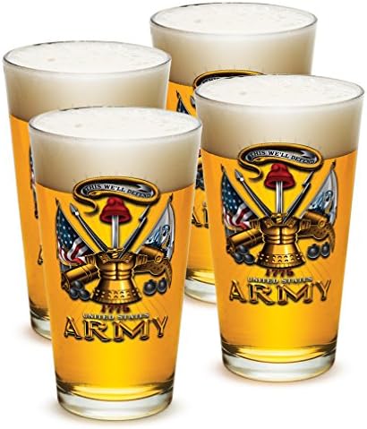 Copos de cerveja? Presentes das forças armadas para homens ou mulheres? Homens do exército American Beer Glassware? Armadura