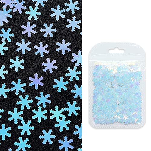 Vefsu New Bag Bag de Natal Aprimoramento das unhas Snowflake lantejas brancas de inverno Ornamentos de floco de neve para