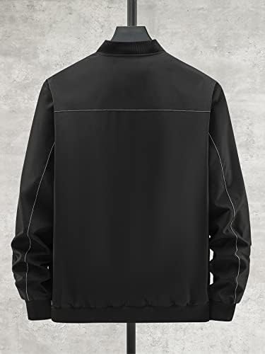 Jackets Ninq para homens - Men Pockets de alcance de ponta de primeira jaqueta de bombardeiro sem camiseta