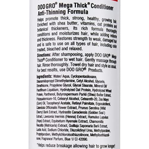 Doo gro mega shampoo grosso + condicionador + óleo de crescimento + vitalizador mega jar grossa
