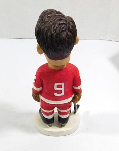 Gordie Howe assinou o Sr. Hockey Bobble Head Doll Wings 3 JSA AUTOS - Figuras autografadas da NHL