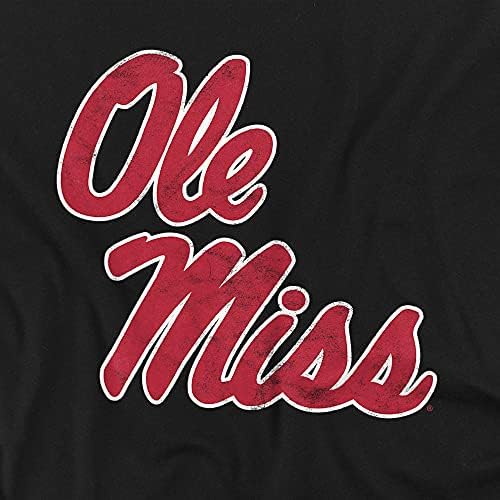 A camiseta juvenil unissex da Universidade do Mississippi angustiada