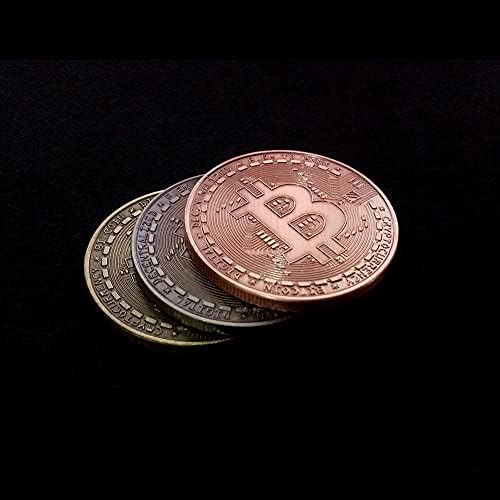 3pcs comemorativa Coin Bitcoin Bitcoin Bitcoin Bitcoin Criptomoed