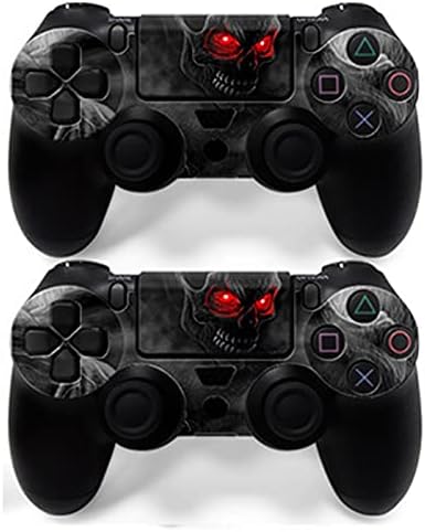 Fypro PS4 Pro Skin Skin Skin The Skull for Sony PlayStation 4 Pro Console Protection Film e 2PCS Controller Skins 1
