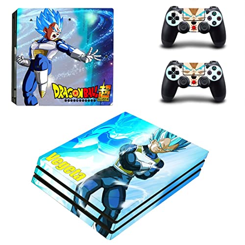 Anime Drago e Balões VIP Son Goku, Vegeta, Super Saiyan PS4 ou Ps5 Skin Skin para PlayStation 4 ou 5 Console e 2 Controllers Decalk