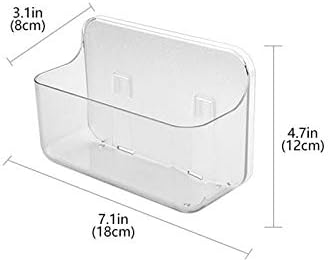 Prateleira de chuveiro bkdfd, banheiro claro plástico sem perfuração prateleiras de armazenamento de parede de parede com forte copo de sucção
