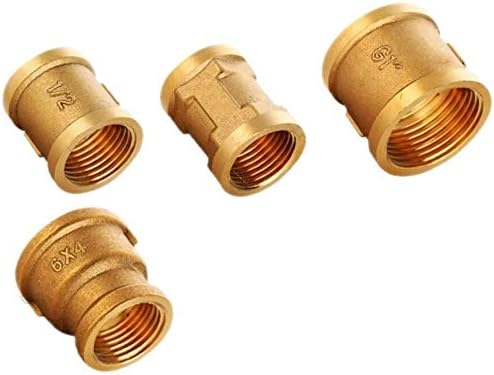 Conectores de tubo de latão F/F 1/2 3/4 1 BSP Freva feminina Acessórios de tubo de bronze fêmea Brass Conector de haste de porca