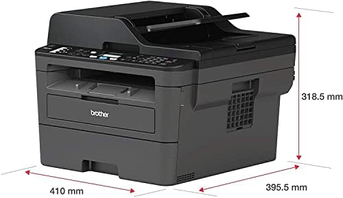 Irmão MFC-L2710DW Sem fio Monocromo sem fio Monocromo All-in-One Impressora, impressão automática de 2 lados, 32ppm,