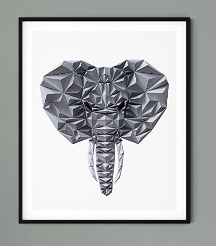 DIY Elefante Geométrico Arte Artamento Kit de Artesanato Origami Holding Home Decoration