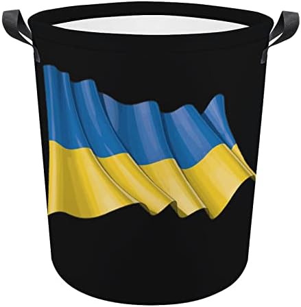Bandeira da Ucrânia Grande cesto de lavanderia