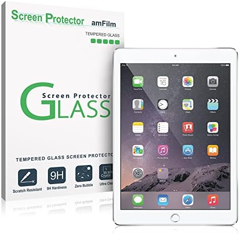 Protetor de tela de vidro AMFILM para iPad 9.7 6ª geração, 5ª geração, iPad Pro 9.7, iPad Air, ar 2, vidro temperado, lápis de maçã