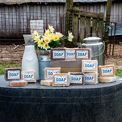 Bates Family Farm Goat Milk Bar Soap - Sabão de gordura artesanal e de lixívia para rosto e corpo, feitos nos EUA