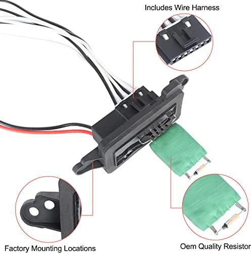 Kit de resistor de motor de soprador de ventilador hvac com arnês compatível com o Envoy 2002-2009 Chevy Trailblazer GMC, 2004-2007