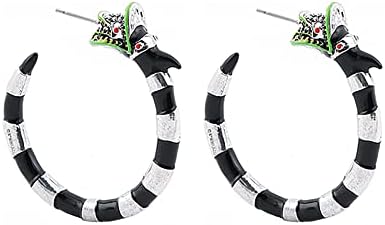 Brincos de cobra de coral Halloween Beetle Brincos de suco de cobra para mulheres Acessórios de figurinos de cosplay para