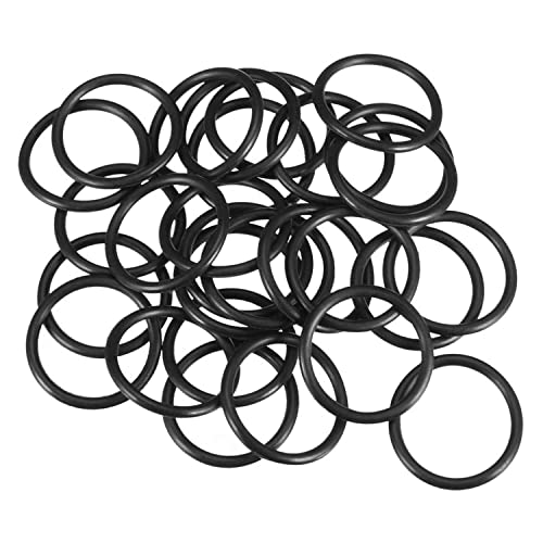 OTHMRO 50pcs Nitrile Rings Rings, arame de 2 mm DIA 24mm Métrica de vedação métrica NBR arruelas de borracha para vedação