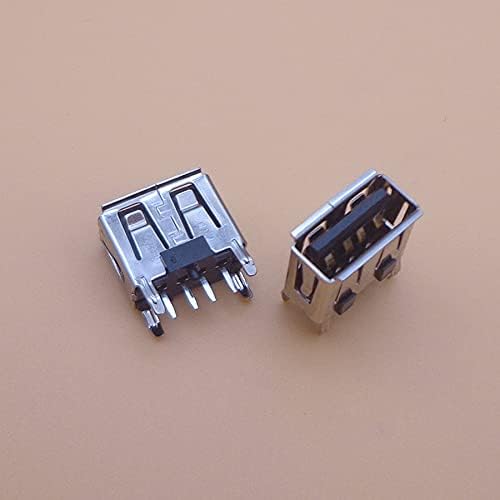 Conectores 20pcs laptop placa -mãe micro 2.0 USB 4pin 4 pinos DC Um tipo de ângulo plano de 180 graus fêmea de conector fêmea