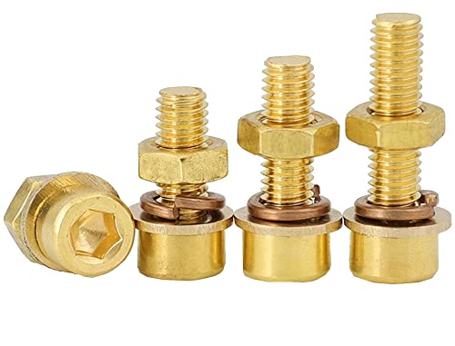 M3 M4 M5 M6 M8 Four-in-One Brass Brass Boll Gaket Spring Lavadora parafusos Porca de xícara Cabeça de cobre Setor de soquete