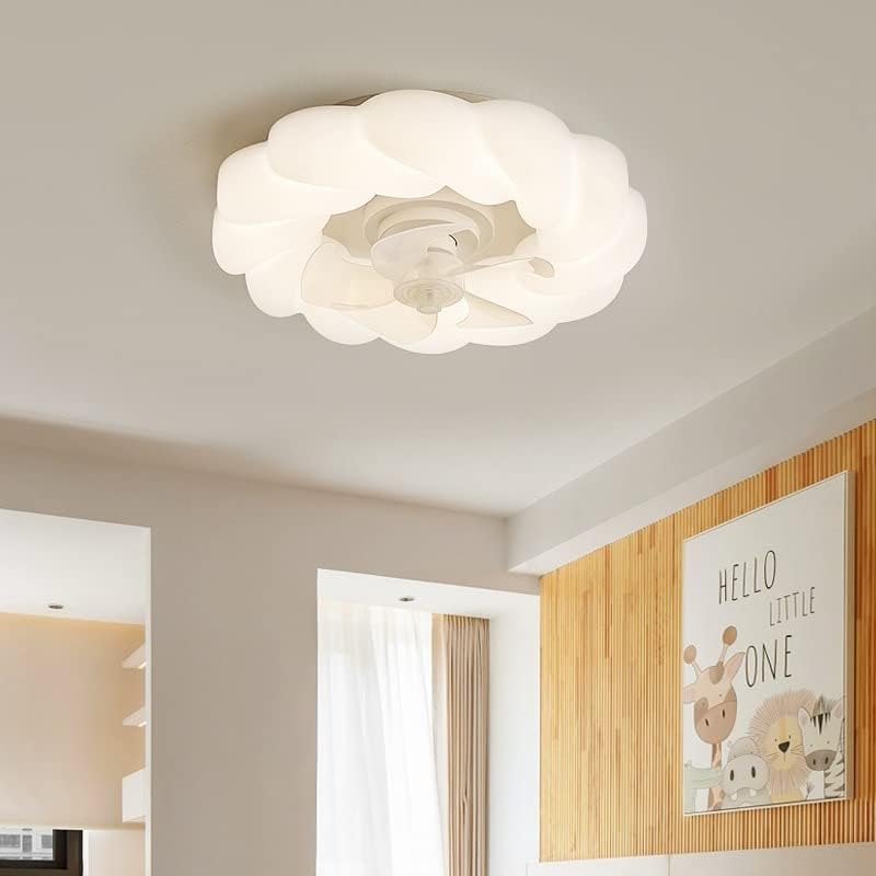 Lâmpada de teto LED de Chezmax Cloud com ventilador simples criativo moderno novo 2022 Fan do teto Remoto Quarto Remoto Iluminação