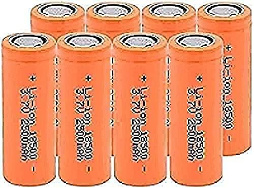RAMC AA Baterias de lítio18500 Li-ionbattery3.7V2500MahlithiumBatteriesForPowerBankbackuppower, 8 unidades.