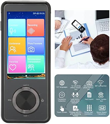 Dispositivo de tradutor de idiomas, o Bluetooth Smart Translator suporta 107 idiomas WiFi Voice & Photo Tradução RAM 1